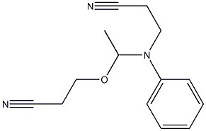 N-[1-(2-Cyanoethoxy)ethyl]-N-(2-cyanoethyl)aniline Struktur