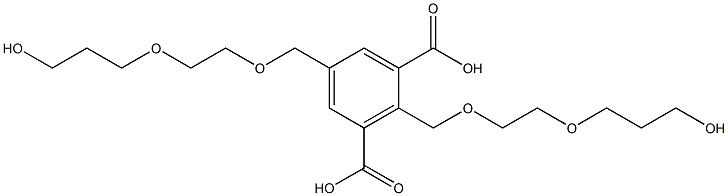 2,5-Bis(8-hydroxy-2,5-dioxaoctan-1-yl)isophthalic acid Struktur