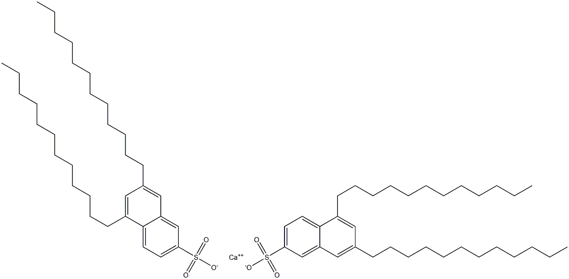 Bis(5,7-didodecyl-2-naphthalenesulfonic acid)calcium salt Struktur