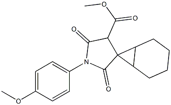 1'-(4-Methoxyphenyl)-2',5'-dioxospiro[bicyclo[4.1.0]heptane-7,3'-pyrrolidine]-4'-carboxylic acid methyl ester Struktur