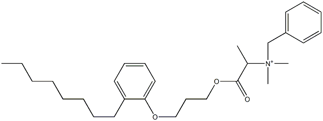 N,N-Dimethyl-N-benzyl-N-[1-[[3-(2-octylphenyloxy)propyl]oxycarbonyl]ethyl]aminium Struktur