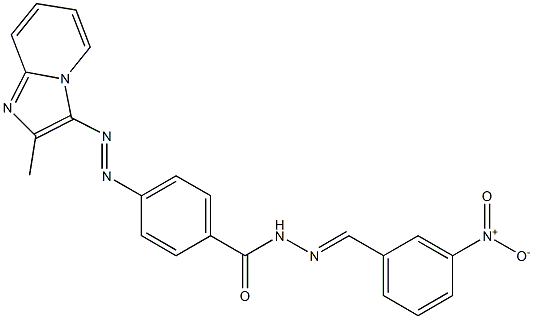 4-[(2-Methylimidazo[1,2-a]pyridin-3-yl)azo]-N'-(3-nitrobenzylidene)benzohydrazide Struktur