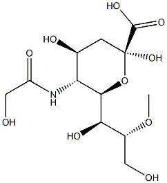 N-Glycolyl-8-O-methylneuraminic acid Struktur