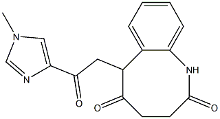 1,3,4,6-Tetrahydro-6-[2-(1-methyl-1H-imidazol-4-yl)-2-oxoethyl]-1-benzazocine-2,5-dione Struktur