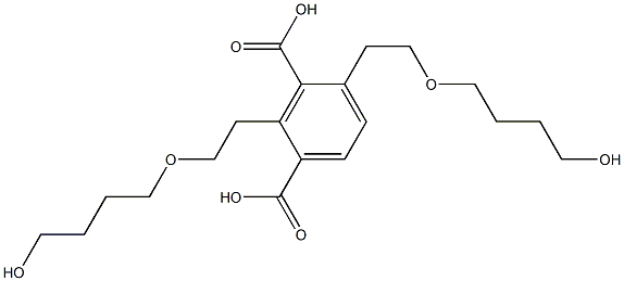 2,4-Bis(7-hydroxy-3-oxaheptan-1-yl)isophthalic acid Struktur