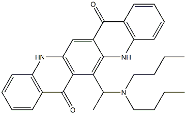 6-[1-(Dibutylamino)ethyl]-5,12-dihydroquino[2,3-b]acridine-7,14-dione Struktur