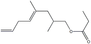 Propionic acid 2,4-dimethyl-4,7-octadienyl ester Struktur