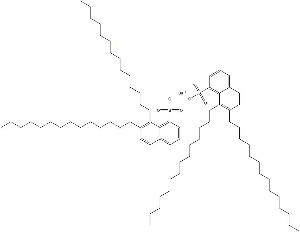 Bis(7,8-ditetradecyl-1-naphthalenesulfonic acid)barium salt Struktur