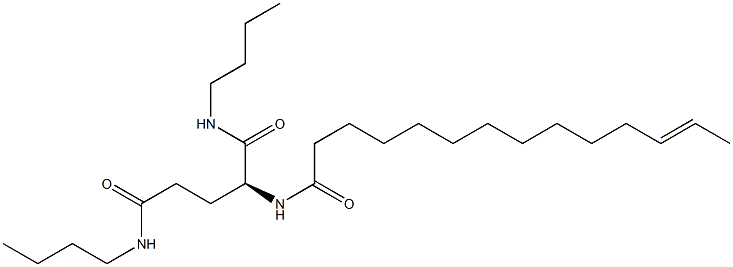 N2-(12-Tetradecenoyl)-N1,N5-dibutylglutaminamide Struktur