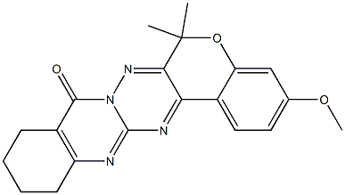 9,10,11,12-Tetrahydro-3-methoxy-6,6-dimethyl-6H,8H-7,7a,13,14-tetraaza-5-oxabenzo[a]naphthacen-8-one Struktur