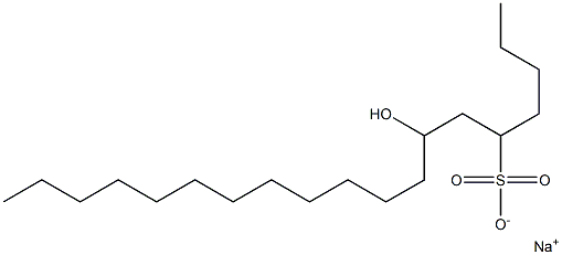 7-Hydroxynonadecane-5-sulfonic acid sodium salt Struktur