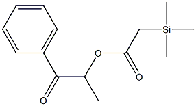 Trimethylsilylacetic acid 1-methyl-2-oxo-2-phenylethyl ester Struktur