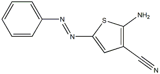 2-Amino-5-phenylazo-3-thiophenecarbonitrile Struktur