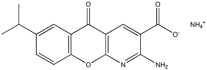 3-Amino-7-isopropyl-9-oxo-4-aza-9H-xanthene-2-carboxylic acid ammonium salt Struktur