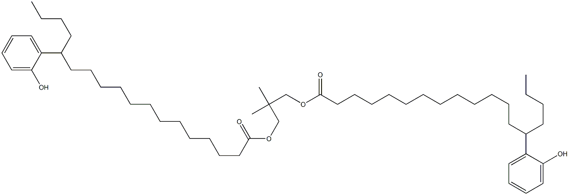 Bis[14-(2-hydroxyphenyl)stearic acid]2,2-dimethylpropane-1,3-diyl ester Struktur