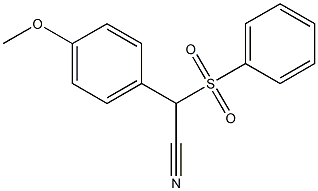 2-(4-Methoxyphenyl)-2-phenylsulfonylacetonitrile Struktur