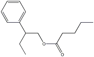 Pentanoic acid 2-phenylbutyl ester Struktur