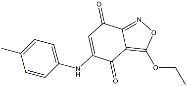 3-Ethoxy-5-(4-methylphenylamino)-2,1-benzisoxazole-4,7-dione Struktur