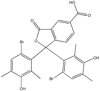 1,1-Bis(6-bromo-3-hydroxy-2,4-dimethylphenyl)-1,3-dihydro-3-oxoisobenzofuran-5-carboxylic acid Struktur