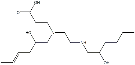 3-[N-(2-Hydroxy-4-hexenyl)-N-[2-(2-hydroxyhexylamino)ethyl]amino]propionic acid Struktur