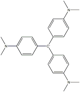 Tris[4-(dimethylamino)phenyl]methylium Struktur