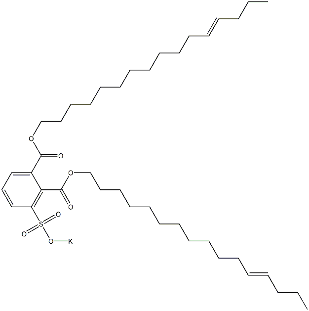 3-(Potassiosulfo)phthalic acid di(12-hexadecenyl) ester Struktur