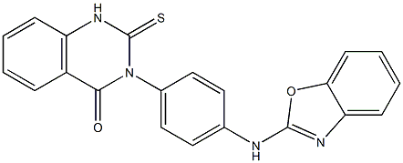 3-[4-[(Benzoxazol-2-yl)amino]phenyl]-2-thioxo-1,2-dihydroquinazolin-4(3H)-one Struktur