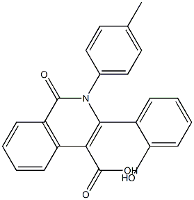 2-(4-Methylphenyl)-3-(2-hydroxyphenyl)-1-oxo-1,2-dihydroisoquinoline-4-carboxylic acid Struktur