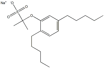 2-(2,5-Dipentylphenoxy)propane-2-sulfonic acid sodium salt Struktur