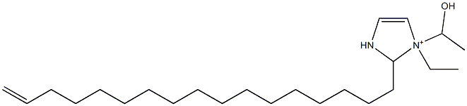 1-Ethyl-2-(16-heptadecenyl)-1-(1-hydroxyethyl)-4-imidazoline-1-ium Struktur