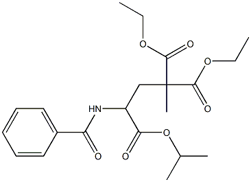 4-(Benzoylamino)-2-(ethoxycarbonyl)-2-methylpentanedioic acid 1-ethyl 5-isopropyl ester Struktur