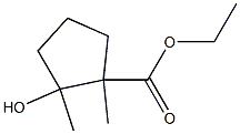 2-Hydroxy-1,2-dimethylcyclopentanecarboxylic acid ethyl ester Struktur