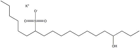 16-Hydroxynonadecane-7-sulfonic acid potassium salt Struktur