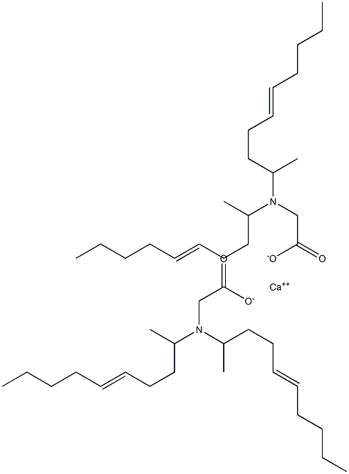 Bis[N,N-di(5-decen-2-yl)aminoacetic acid]calcium salt Struktur