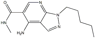 1-Pentyl-4-amino-N-methyl-1H-pyrazolo[3,4-b]pyridine-5-carboxamide Struktur