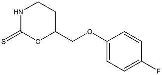 3,4,5,6-Tetrahydro-6-(4-fluorophenoxymethyl)-2H-1,3-oxazine-2-thione Struktur