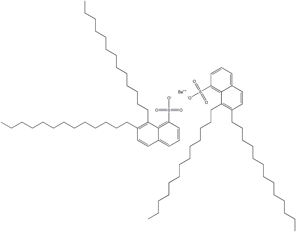 Bis(7,8-ditridecyl-1-naphthalenesulfonic acid)barium salt Struktur