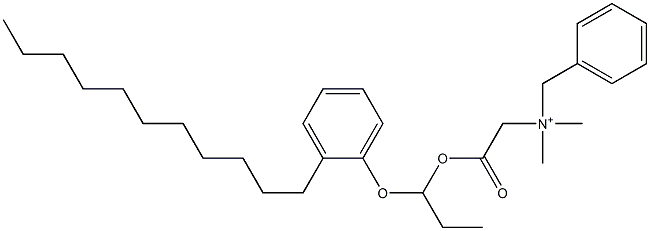 N,N-Dimethyl-N-benzyl-N-[[[1-(2-undecylphenyloxy)propyl]oxycarbonyl]methyl]aminium Struktur