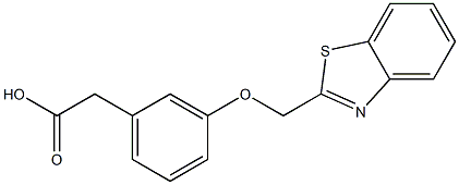 3-(2-Benzothiazolylmethoxy)benzeneacetic acid Struktur