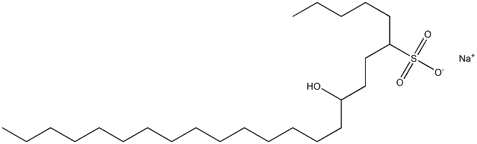 9-Hydroxytetracosane-6-sulfonic acid sodium salt Struktur