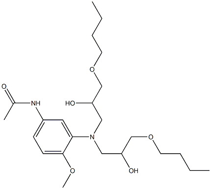 3'-[Bis(3-butoxy-2-hydroxypropyl)amino]-4'-methoxyacetanilide Struktur