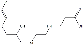 3-[N-[2-[N-(2-Hydroxy-5-heptenyl)amino]ethyl]amino]propionic acid Struktur