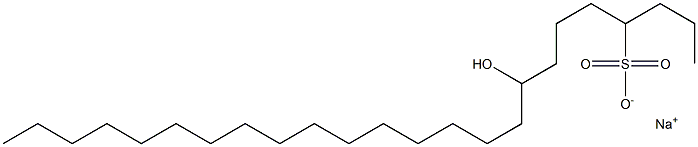 8-Hydroxytetracosane-4-sulfonic acid sodium salt Struktur