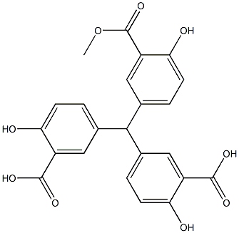 5,5',5''-Methylidynetris(2-hydroxybenzoic acid methyl) ester Struktur