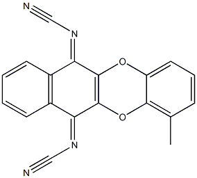 N,N'-Dicyano-1-methylbenzo[b]naphtho[2,3-e][1,4]dioxin-6,11-diimine Struktur