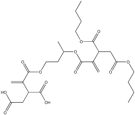 3,3'-[1-Methyl-1,3-propanediylbis(oxycarbonyl)]bis(3-butene-1,2-dicarboxylic acid dibutyl) ester Struktur