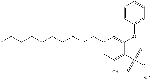 3-Hydroxy-5-decyl[oxybisbenzene]-2-sulfonic acid sodium salt Struktur