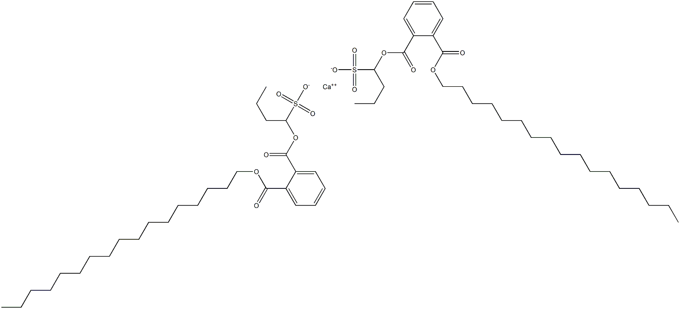 Bis[1-[(2-heptadecyloxycarbonylphenyl)carbonyloxy]butane-1-sulfonic acid]calcium salt Struktur