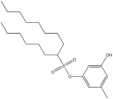 7-Pentadecanesulfonic acid 3-hydroxy-5-methylphenyl ester Struktur