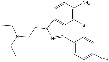 5-Amino-2-[2-(diethylamino)ethyl]-2H-[1]benzothiopyrano[4,3,2-cd]indazol-8-ol Struktur